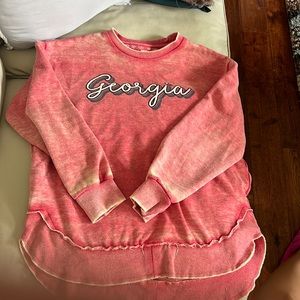 Pressbox Georgia Bulldog Sweatshirt- Faded Red